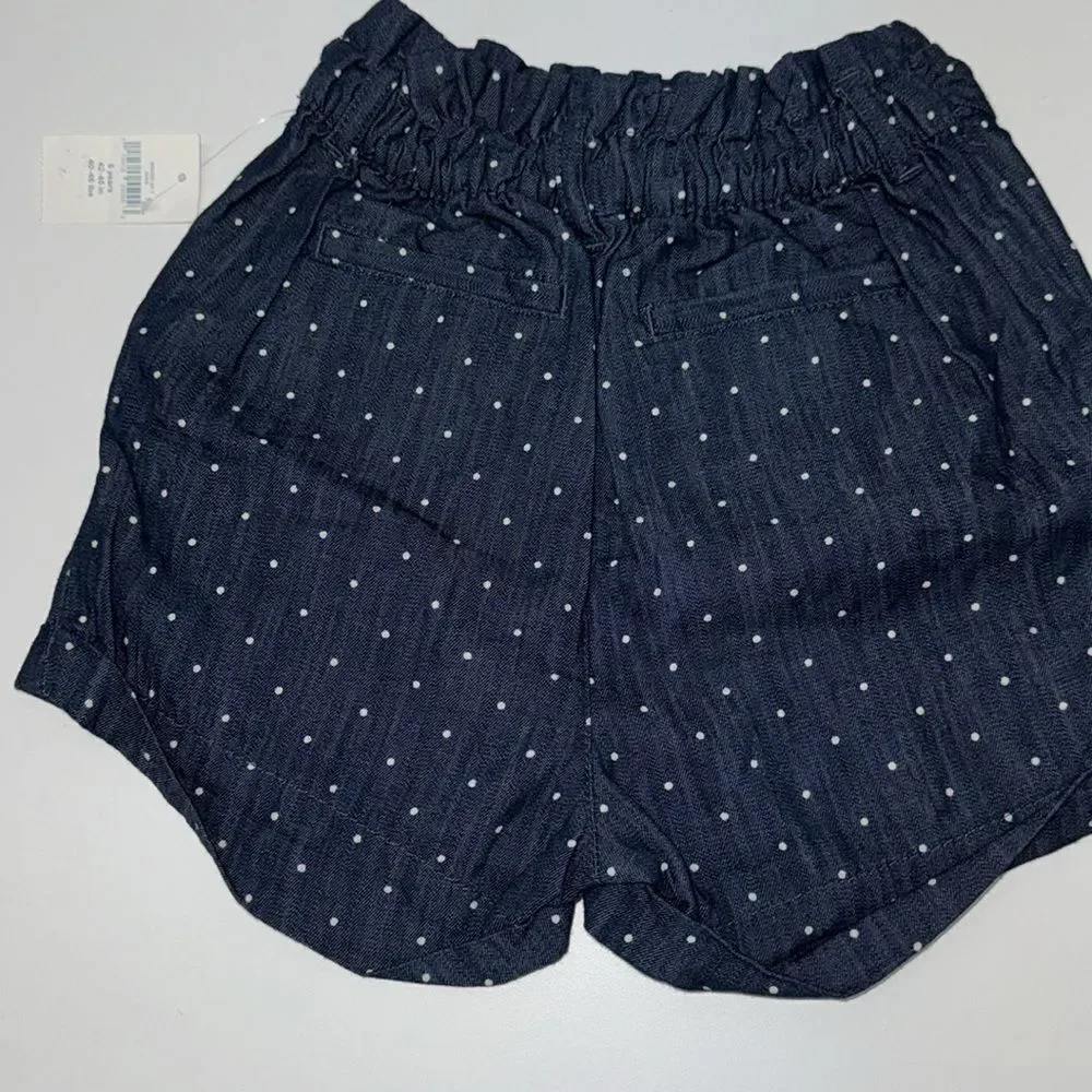 🔥GAP Blue Polka Dot Elastic Waist Shorts